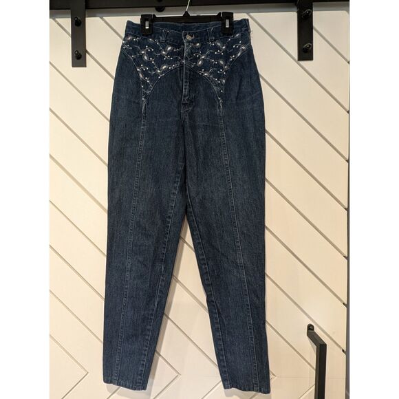 Ami Denim - Vintage Ami High Rise Tapered Embroidered Jeans